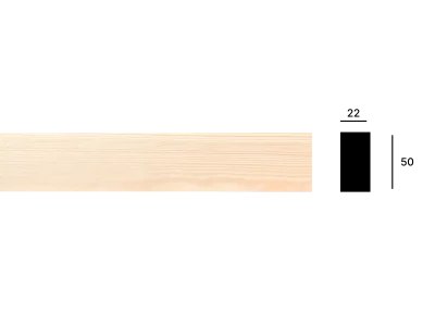 Lockläkt skarp 22x50 mm